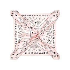 Čtvercový potisk hedvábné šály